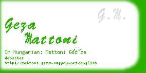 geza mattoni business card